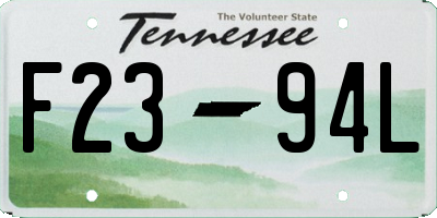 TN license plate F2394L