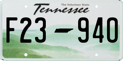 TN license plate F2394O