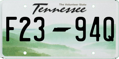 TN license plate F2394Q