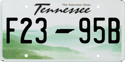 TN license plate F2395B