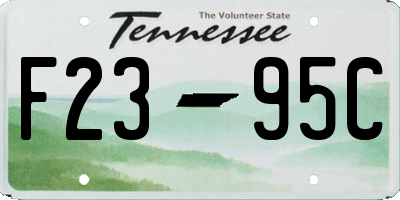 TN license plate F2395C
