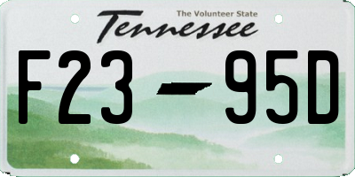 TN license plate F2395D