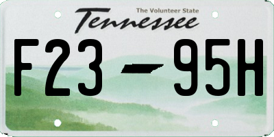 TN license plate F2395H