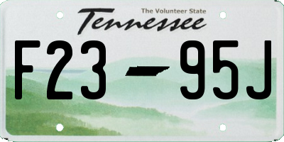 TN license plate F2395J