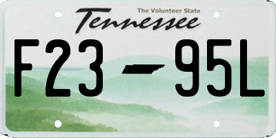 TN license plate F2395L