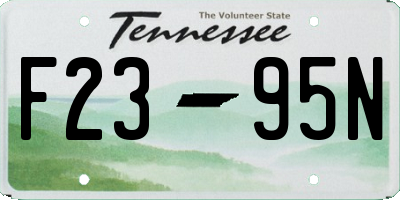 TN license plate F2395N