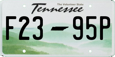 TN license plate F2395P