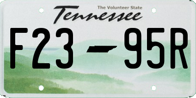 TN license plate F2395R