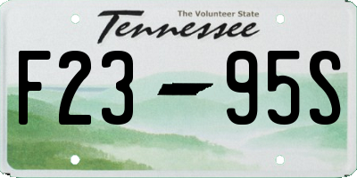 TN license plate F2395S