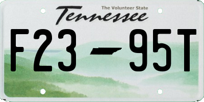 TN license plate F2395T