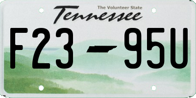 TN license plate F2395U