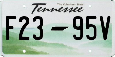TN license plate F2395V