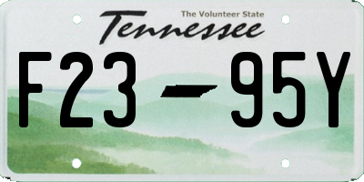 TN license plate F2395Y