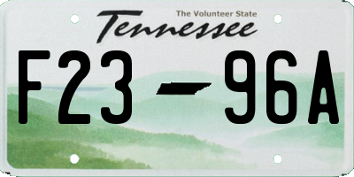 TN license plate F2396A