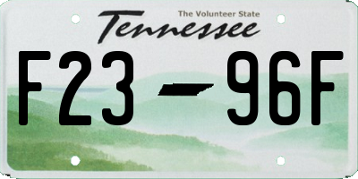 TN license plate F2396F