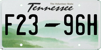 TN license plate F2396H