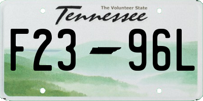 TN license plate F2396L