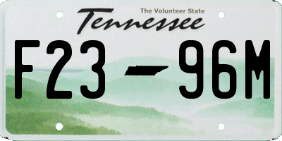 TN license plate F2396M