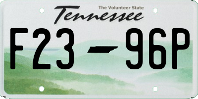 TN license plate F2396P