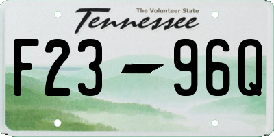 TN license plate F2396Q