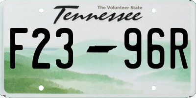 TN license plate F2396R
