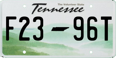 TN license plate F2396T