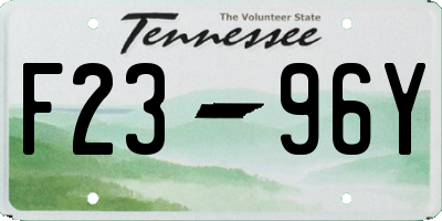 TN license plate F2396Y