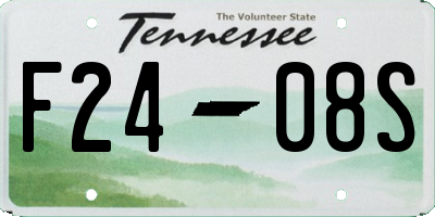 TN license plate F2408S