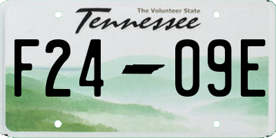 TN license plate F2409E