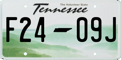 TN license plate F2409J
