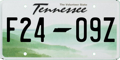 TN license plate F2409Z