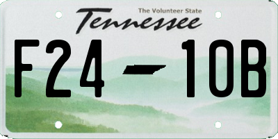 TN license plate F2410B