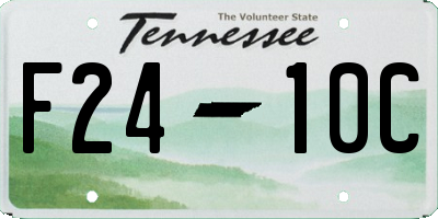 TN license plate F2410C