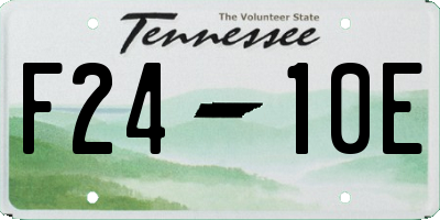 TN license plate F2410E