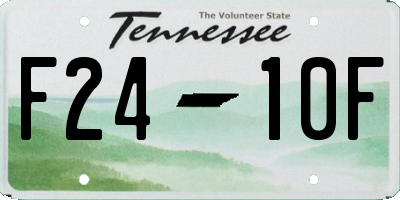 TN license plate F2410F