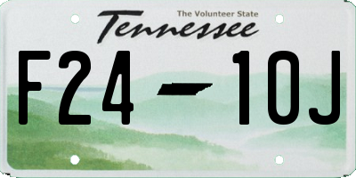 TN license plate F2410J