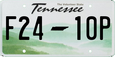 TN license plate F2410P