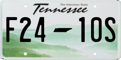 TN license plate F2410S