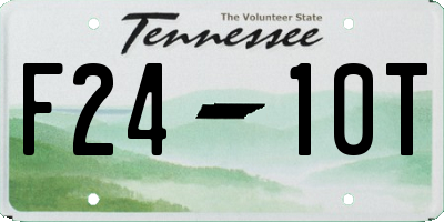 TN license plate F2410T