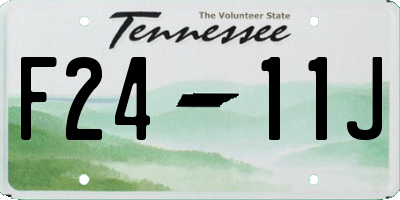 TN license plate F2411J