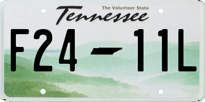TN license plate F2411L