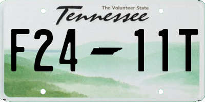 TN license plate F2411T