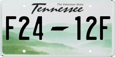 TN license plate F2412F