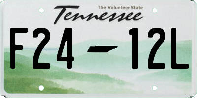 TN license plate F2412L