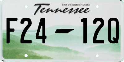TN license plate F2412Q
