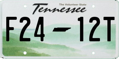 TN license plate F2412T
