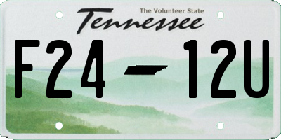 TN license plate F2412U