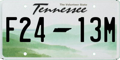 TN license plate F2413M