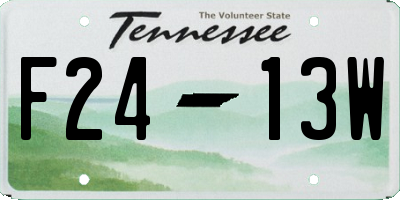 TN license plate F2413W