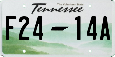 TN license plate F2414A